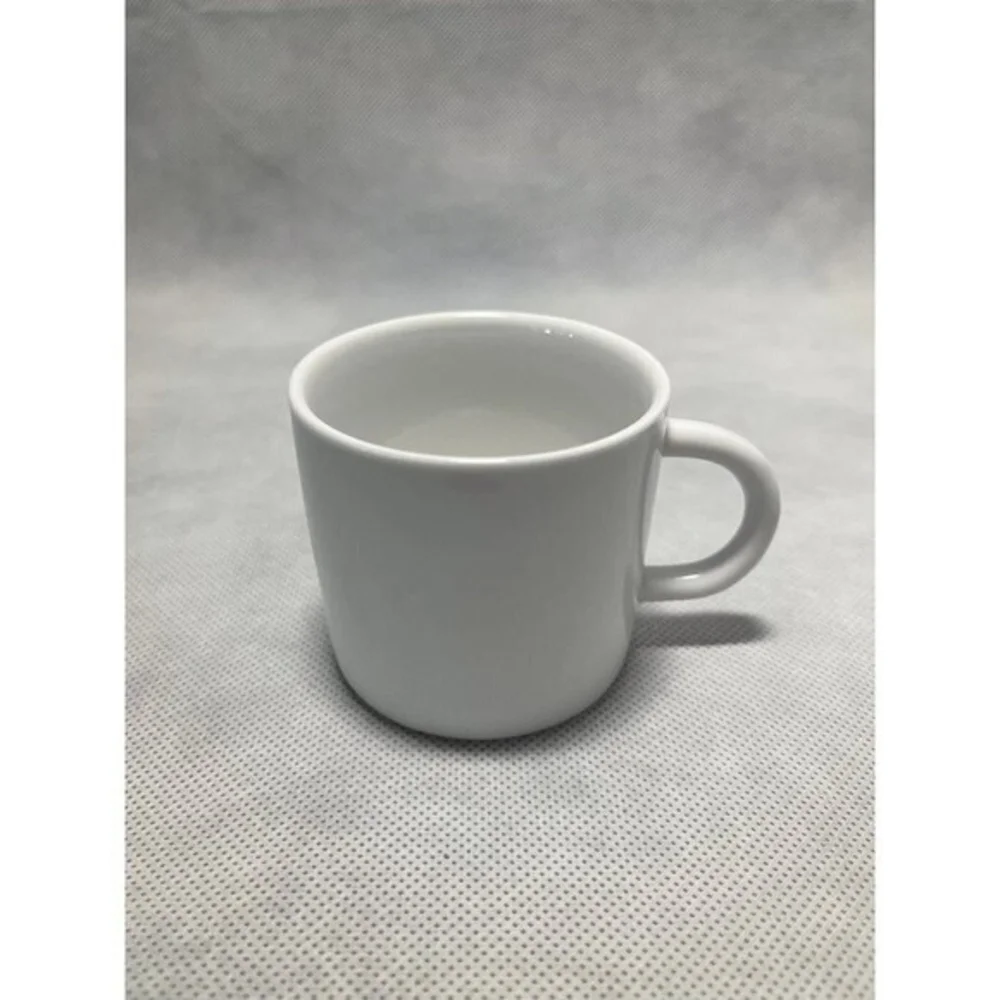 Set 4 Crate & Barrel White Porcelain Espresso Cups 2.5